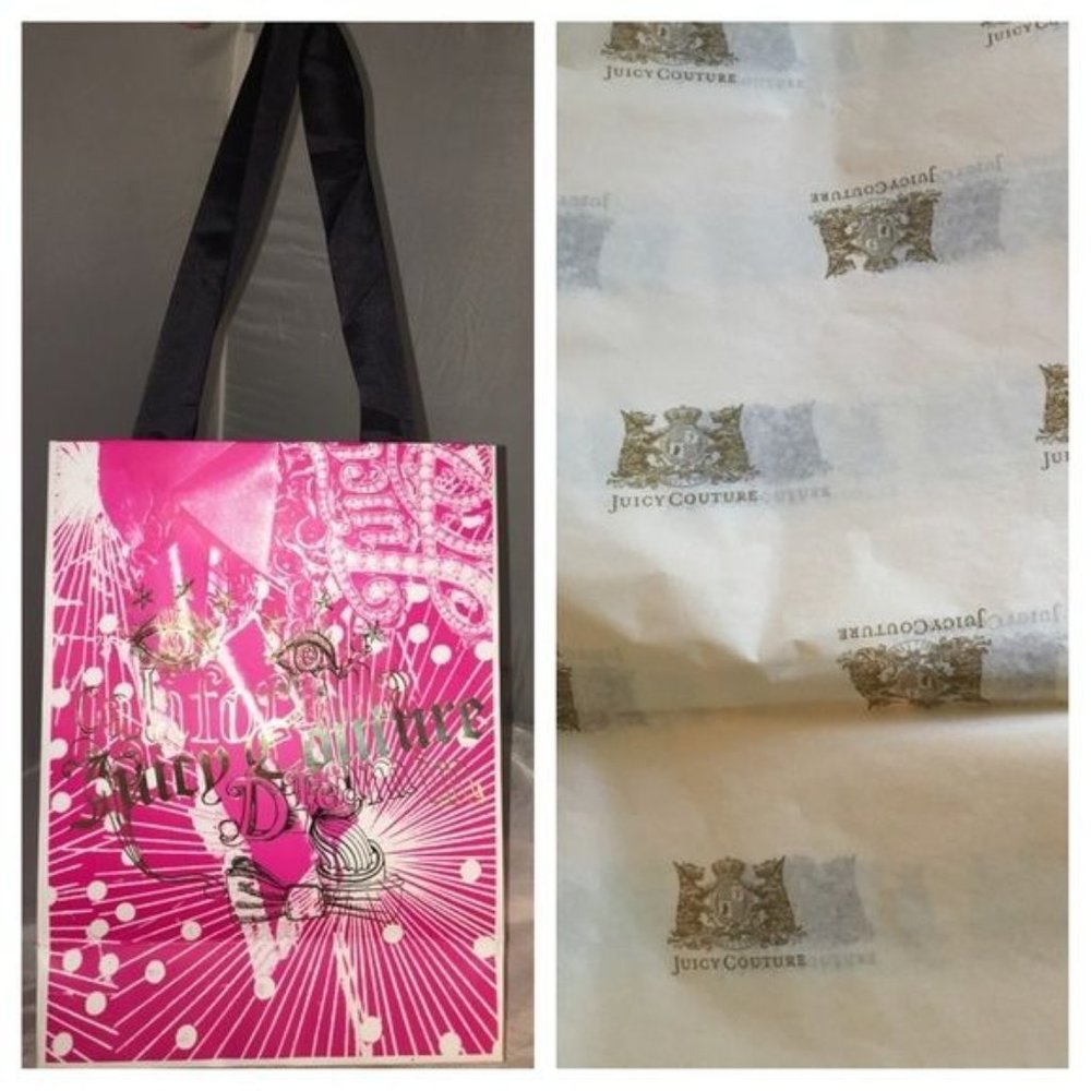 VINTAGE Juicy Couture "California Dreamin" Small tote gift bag + tissue
